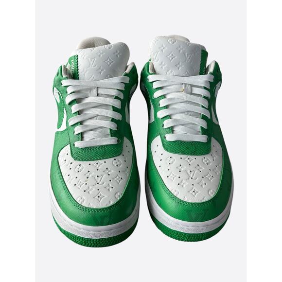 Louis Vuitton Nike Green & White Monogram Air Force 1 - Picture 2 of 8